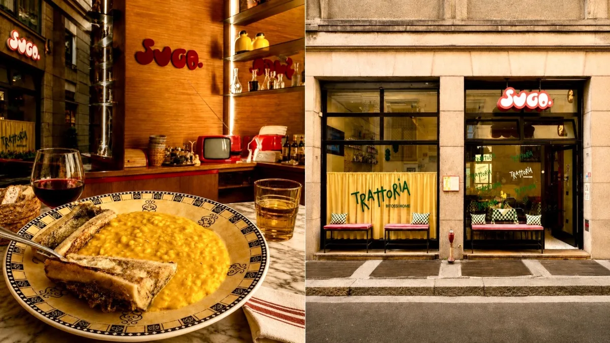Sugo Milano с risotto alla milanese con ossobuco и уютната атмосфера на местна миланска тратория